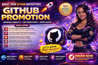 grow your organic github git gitlab with promotion, engagement and traffics