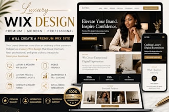 design a luxury wix website with premium modern business web design and wix