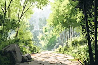 create fantasy environment concept art