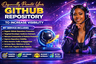organically promote your github repository to increase visibility