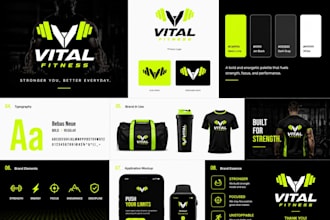 design brand guidelines, brand kit, brand book design and professional logo