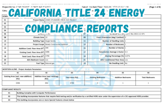 do title 24 energy compliance report for california