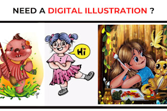 draw digital procreate illustrations