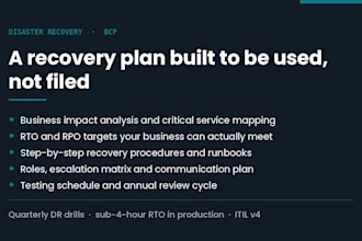 write a disaster recovery and business continuity plan for your business