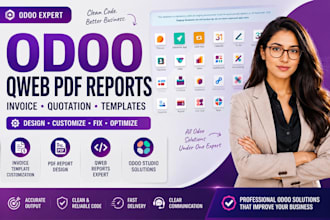 design odoo invoice template customization pdf report design odoo studio qweb