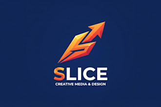 design a creative slice logo for your brand