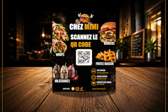 je crée votre menu ou affiche food truck