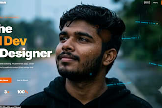 design and code a modern portfolio website