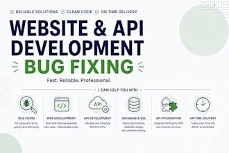develop websites and fix website or API bugs