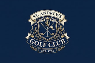 design an elegant golf club logo for your brand