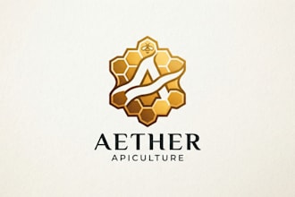design a creative honeycomb logo for your brand