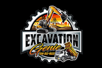 create high quality and beautiful excavation logo design