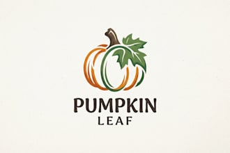 design a creative pumpkin logo for your brand