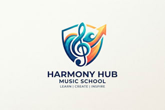 design a creative music school logo for your brand