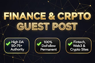 publish finance and crypto guest post with high da dofollow backlink