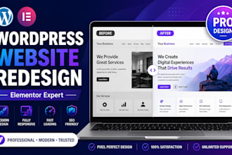 redesign and rebuild your wordpress website using elementor