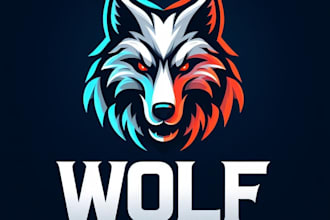 design a professional wolf, animal, mascot or esports logo