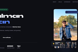 build a modern responsive personal portfolio website
