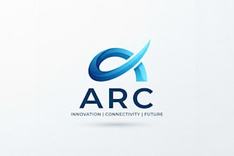 design a modern arc logo for your brand