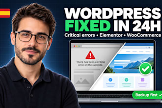 fix wordpress critical errors and elementor issues in 24 hours