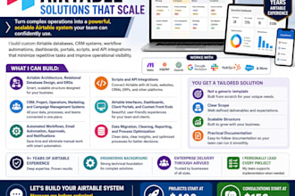 build CRM systems with custom API integrations, airtable automation, database,