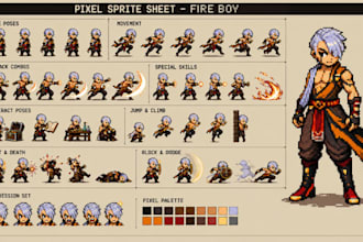 create pixel art sprite sheet pixel art animation game character sprite nsfw art