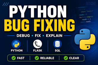 fix bugs and errors in your python code