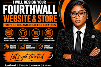 setup fourthwall print on demand store, design or redesign fourthwall website