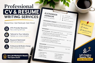 write professional cv resume and cover letter for job