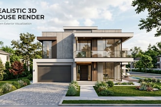 create realistic 3d house models and architectural renders