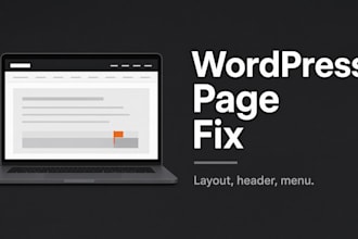 edit your wordpress page, header, or menu