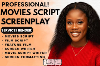 write movie script, screenplay, film script, horror script and screenwriting