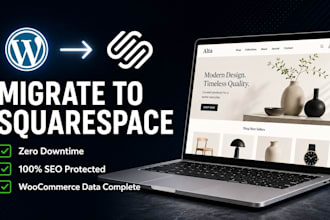migrate transfer wordpress website woocommerce to squarespace website migration