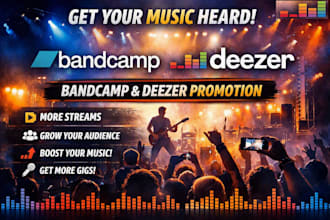 do bandcamp deezer music promotion get streams audience