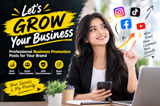 design eye catching promotional posts for your business