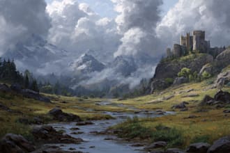 fantasy landscapes, illustration and environment
