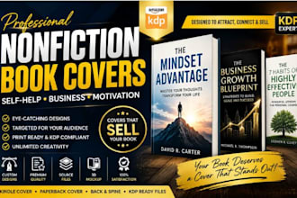 design nonfiction, self help and business book covers for KDP