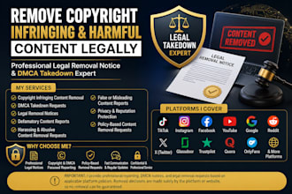 takedown,remove,delete,content from fb,tiktok,reddit,ig,yt,x,google,map by dmca