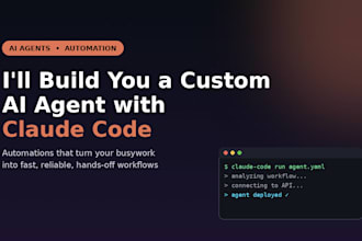 build your ai agent or automation with claude code