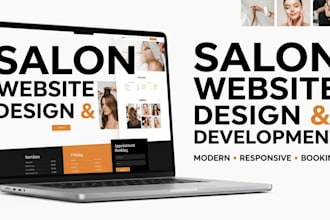 design beauty website, cosmetic website, salon website with booking system