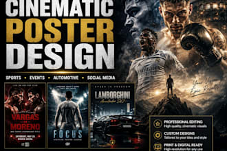 design a cinematic professional poster for you