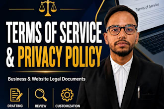 draft professional terms of service and privacy policy