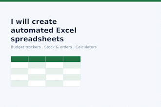 create automated excel spreadsheets and trackers