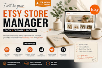 be your etsy store manager and SEO expert