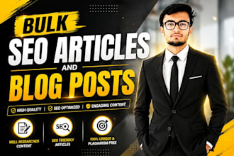 write bulk SEO articles and blog posts for your website