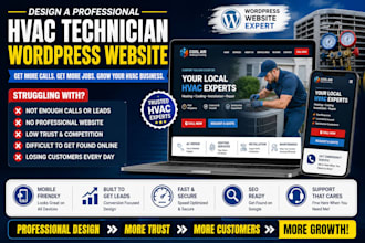 design a professional hvac technician wordpress website