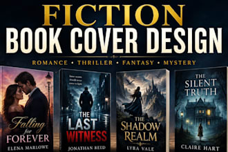 design a captivating fiction book cover for your novel