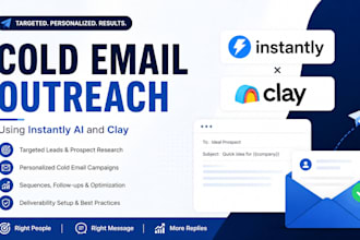 do cold email outreach using instantly ai and clay