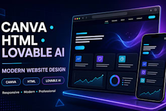 design canva website, HTML website or lovable ai website