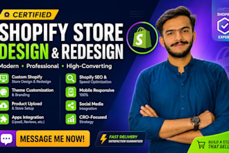 design dropshipping shopify store, shopify website, shopify store